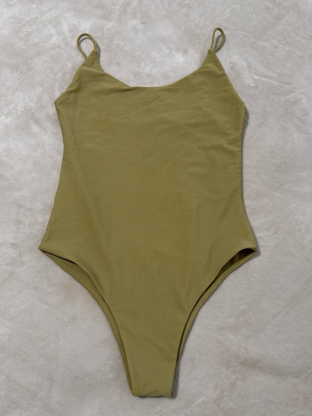 Mikoh Olive Green Scoop Neck One-Piece Swimsuit